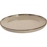 Bord met opstaande rand Antigo creme (19x2,5cm)