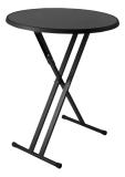 Statafel basic hamerslag met antraciet blad 85cm Ø, 110cm hoog