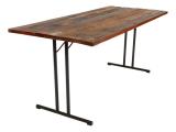 Dinertafel Bruut (hout / industrieel) met T-poot (180x80cm)