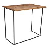 Statafel Black Steel met Bruut (hout / industrieel) blad 80x120cm