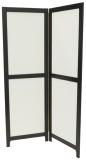 Kamerscherm zwart 2-delig ca 120cm, 200cm hoog