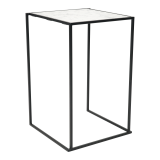 Statafel Black Steel met marmer blad 70x70cm