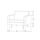 Fauteuil velvet Taupe - Image 2