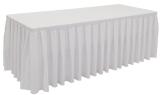 Tafelrok wit geplooid (per 4 mtr)