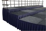 Podiumrok 60cm hoog blauw (per 4 mtr)