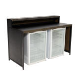 Verhoogd klapbuffet Black Steel (160x70cm) met opstaande rand zwart - Image 2