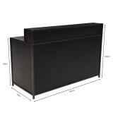 Verhoogd klapbuffet Black Steel (160x70cm) met opstaande rand zwart - Image 3