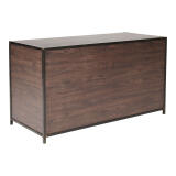 Walnoot hout klapbuffet Black Steel (160x70cm) 