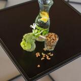 Statafel Black Steel met zwart blad 70x70cm - Image 2