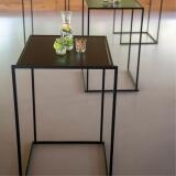 Statafel Black Steel met zwart blad 70x70cm - Image 3