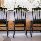 Stoel Napoleon zwart incl. kussen en hoesje zwart - Image 3