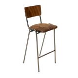 Barkruk Vintage incl. leren (zachte) kussen/zitting