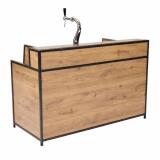 Bar met tap Black Steel hout (160x70cm)