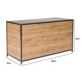 Hout klapbuffet Black Steel (160x70cm) - Image 2