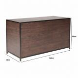 Walnoot hout klapbuffet Black Steel (160x70cm) - Image 2