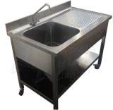 Spoeltafel met 1 spoelbak en boiler (230V/2200W)